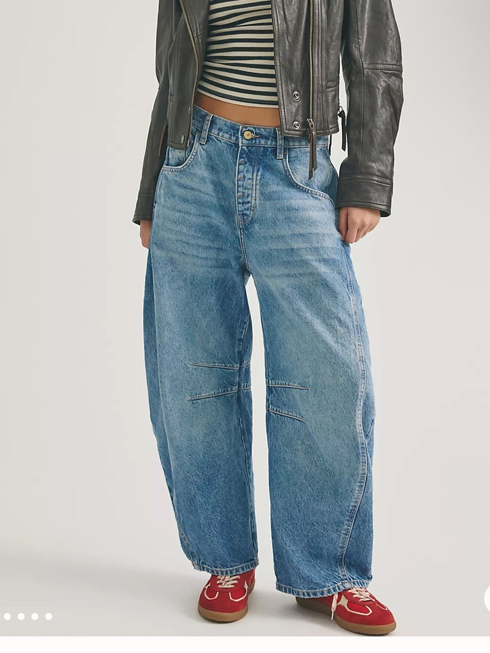 We The Free Good luck Mid rise Barrel Jean 27